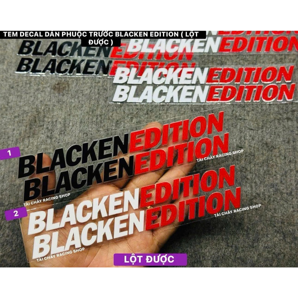 [ 1 PAIR ] สติ๊กเกอร์ OPEN BLACKEN สําหรับตกแต่งรถยนต์