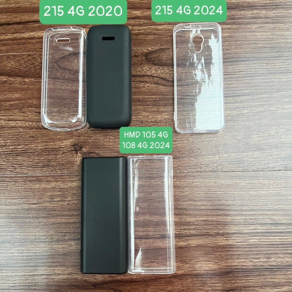 เคส Nokia 215 4G 2020/ 215 4G 2024/ HMD 105 4G 2024/ 108 4G 2024 ซิลิโคนโปร่งใสและทนต่อการกระแทก