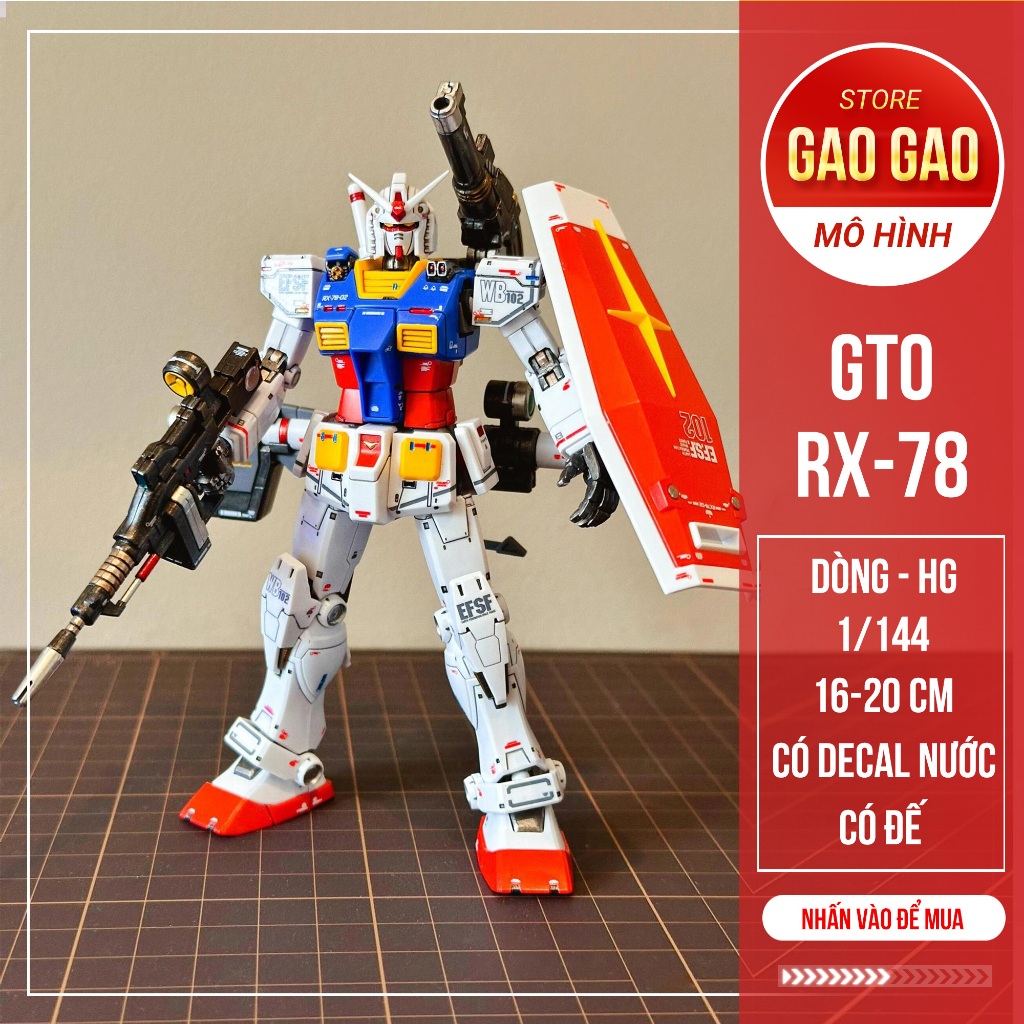 (Super product) ราคาถูก Gundam GTO RX-78-2 ประกอบรุ่น Combo - รวมฐาน + รูปลอกน้ํา