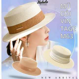 Mũ cói đi biển du lịch phong cách vintage cao cấp sang chảnh dành cho các quý cô