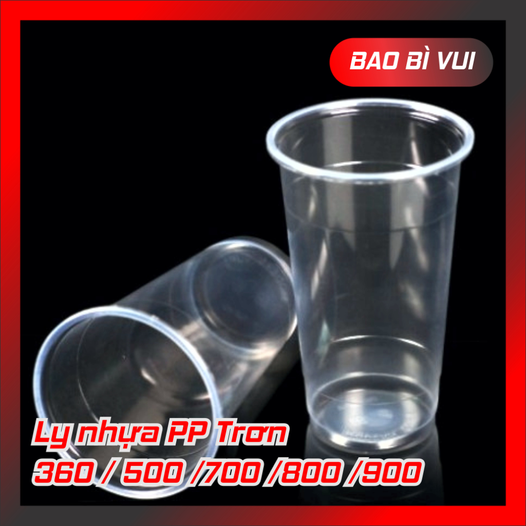 [ 50 ชิ้น] ถ้วยพลาสติก PP สะดวก 360/ 500/ 650/ 800/ 900ml - FUN PACKAGING