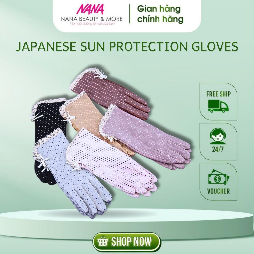 ถุงมือกันแดด Lets Slim Made in Japan Anti-UV สามารถใช้กับหน้าจอสัมผัสโทรศัพท์ได้ - Nana Shop