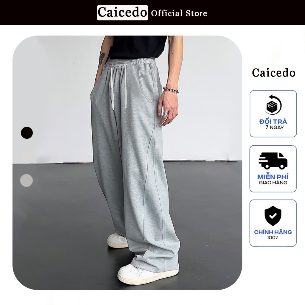 Caicedo กว้างอย่างเป็นทางการกางเกง 2da Flannel Track กางเกง Unisex ผู้ชายและผู้หญิงท้องถิ่นยี่ห้อยืน