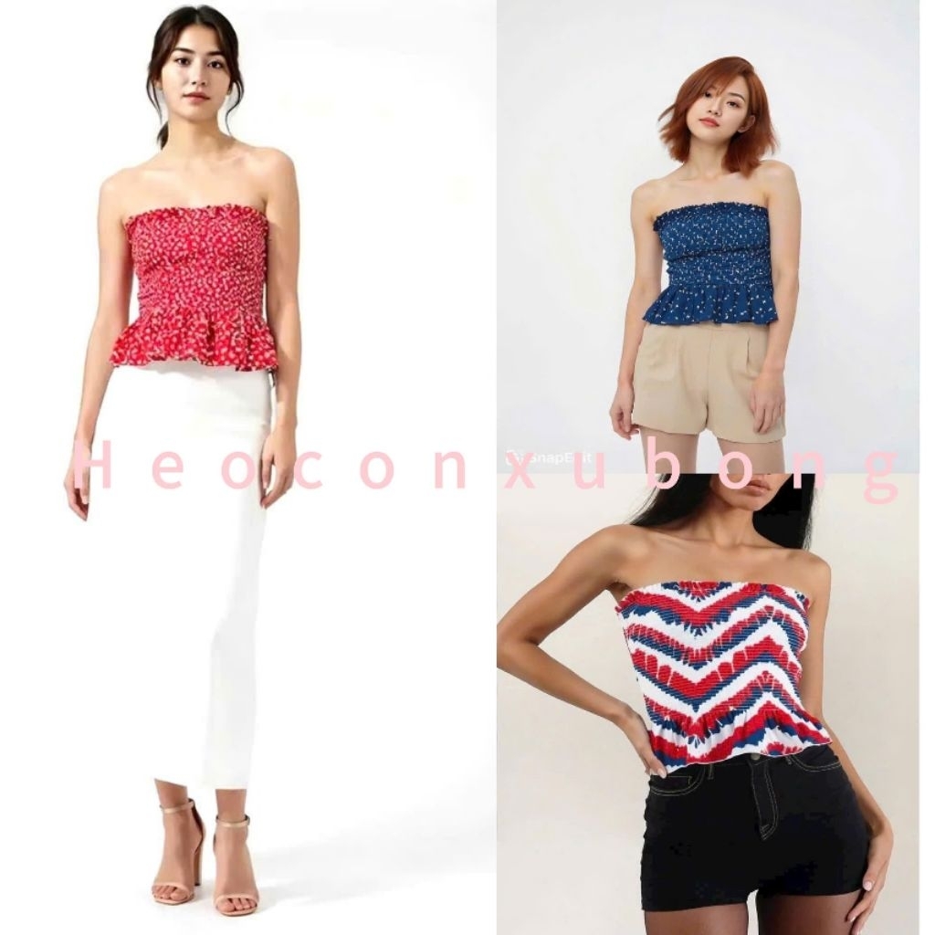 NOBO เสื้อเกาะอกและเกาะอกขาบานเรียบหรู