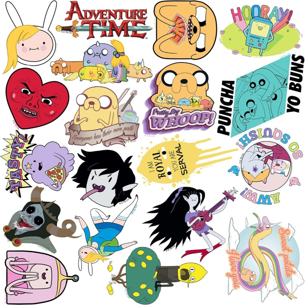 ชุดสติ๊กเกอร์ Adventure Time 140 ชิ้น – รักเมื่อทา! ความหลงใหลไม่จํากัดกับสติกเกอร์จํานวนมาก