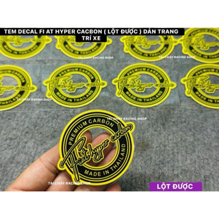 [ 1 ชิ้น ] FI AT HYPER CARBON DECAL STICKER สามารถนํากลับมาใ…