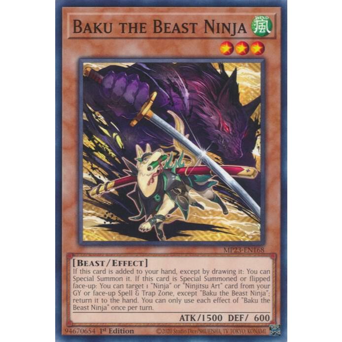 Baku the Beast Ninja - Common TCG - MP23-EN168
