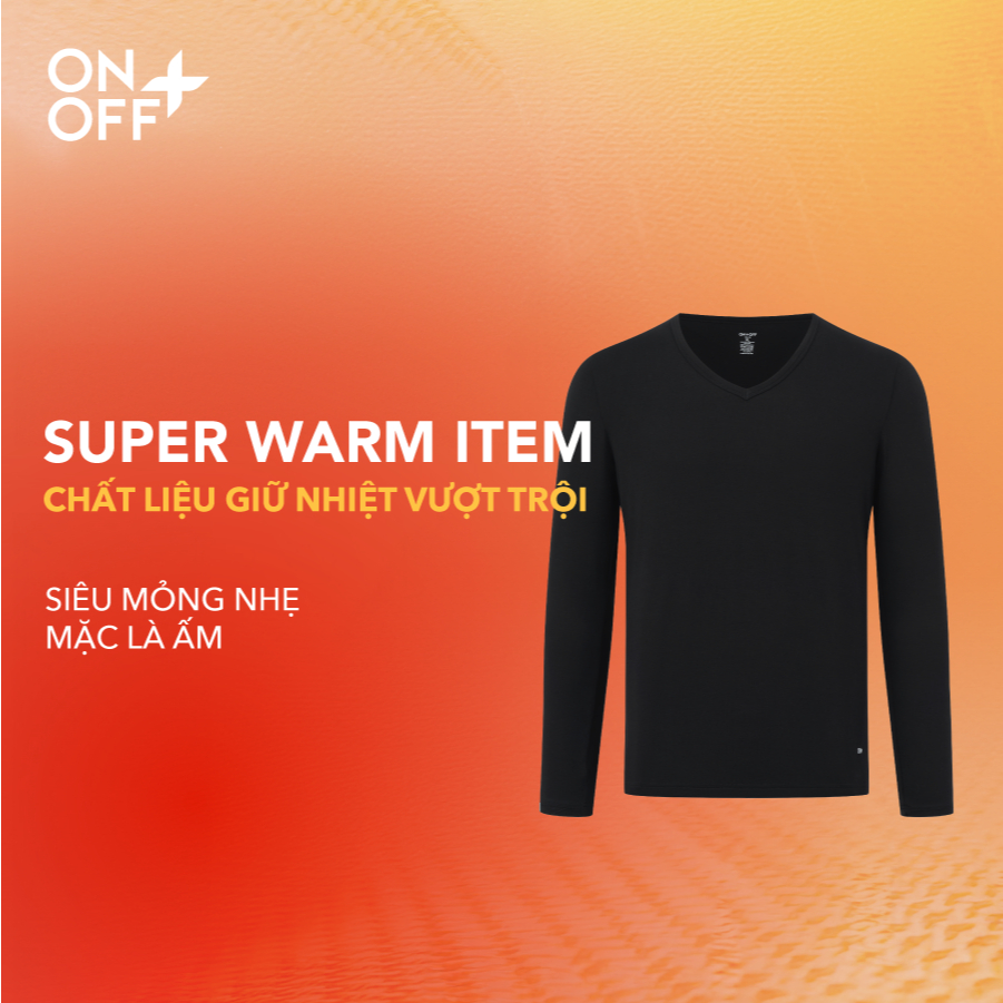 เสื้อกันความร้อนแขนยาวผู้ชายดีไซน์คอหัวใจเก็บความร้อนและน่าเชื่อถือ ONOFF - 18IT25W495
