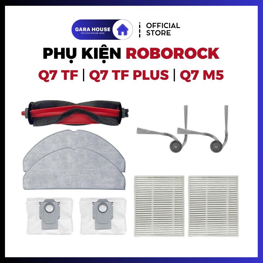 Roborock Q7 TF _ Q7 TF+ _ Q7 M5 _ Q7 M5+ อุปกรณ์เสริมเครื่องดูดฝุ่นหุ่นยนต์ _ อุปกรณ์เสริมทดแทน