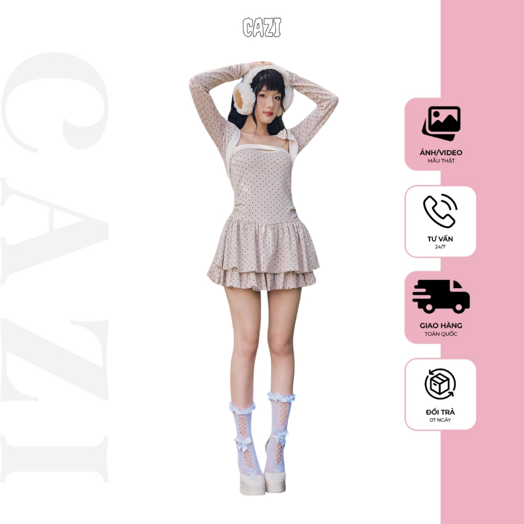 [Odd shirt] Cazi Jessie Top - เสื้อแจ็คเก็ตแขนยาวคอปก+แขน