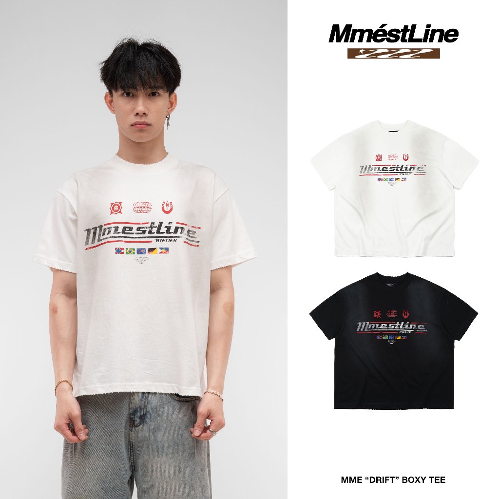 เสื้อกล้าม "DRIFT" เสื้อยืดลาย Boxy Wash ผ้า Premium Cotton