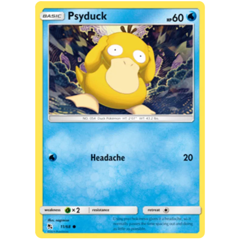 Pokemon TCG - Psyduck - ทั่วไป - 011/068 - ชะตากรรมที่ซ่อนอยู่