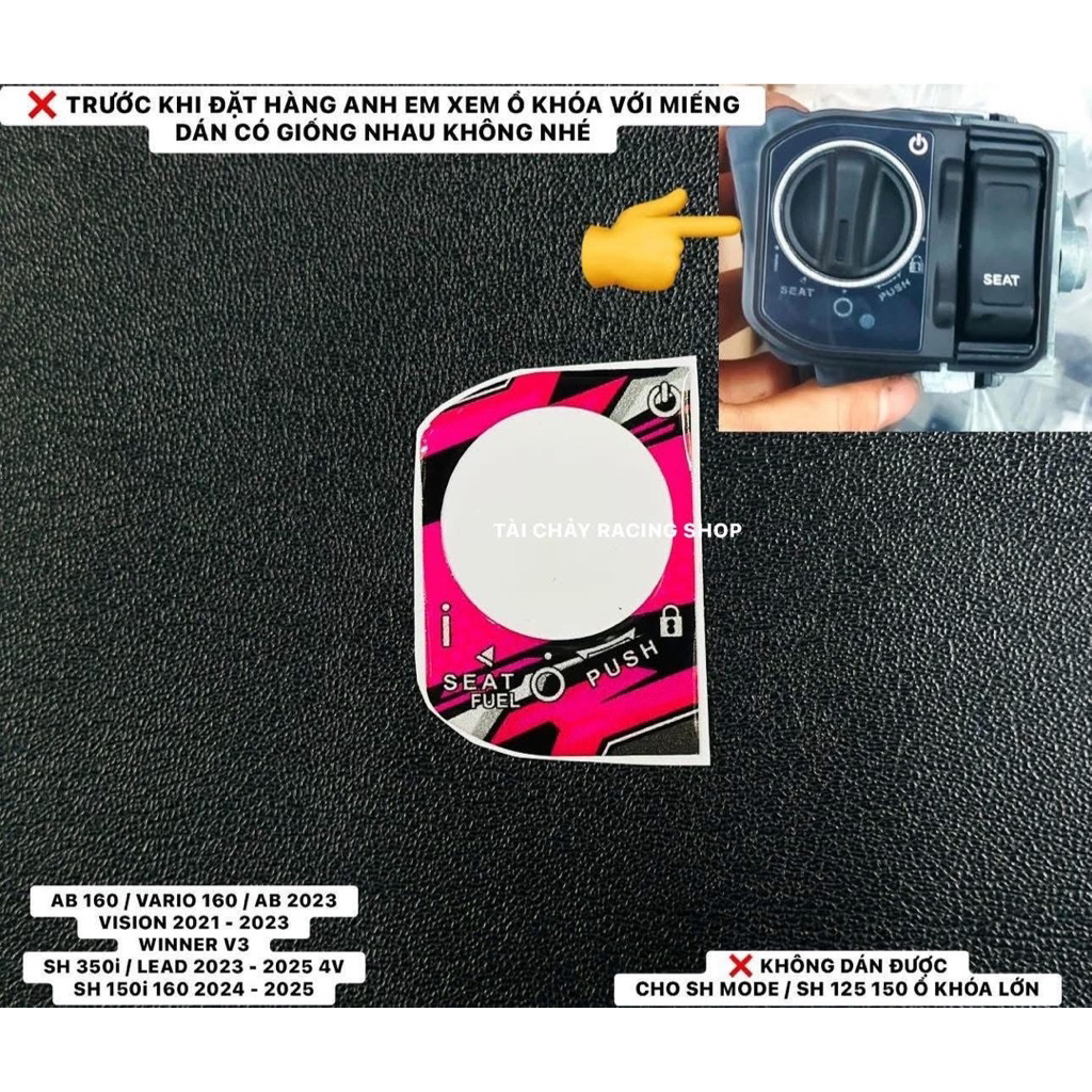 [ 1 ชิ้น ] สติ๊กเกอร์ SMK EMERGED สําหรับ PINK BACKGROUND KEY CASE สําหรับ LEAD 4V / VISION 2021 - 2