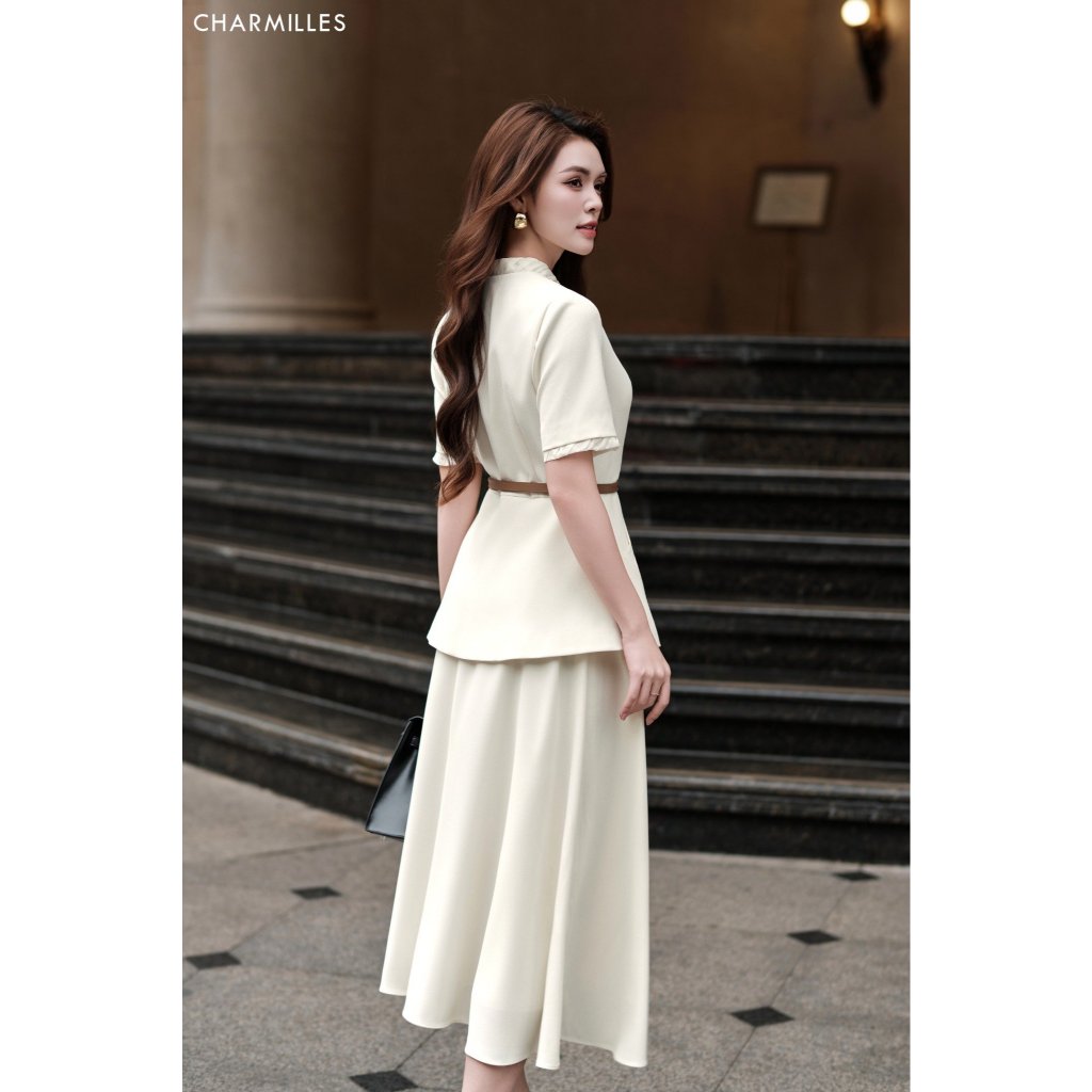 CHARMILLES Set คอปก แขนระบาย (VND B CV11.2) กระโปรงบาน (B a174) 25MA174VN - 25MC011.2VN