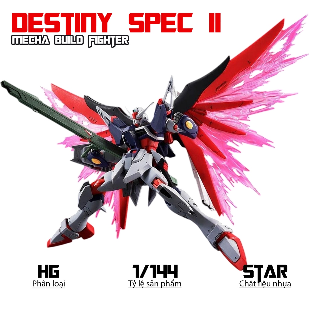 HG Destiny Spec II Final Battle Ver. โมเดล 1/144 เมชา ของเล่นประกอบพลาสติก