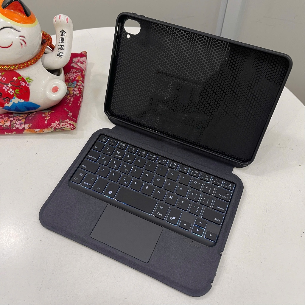 ฝาครอบคีย์บอร์ดอัจฉริยะ Keybroad พร้อมทัชแพด ที่วาง ไฟ LED สําหรับ Xiaomi Pad Mini