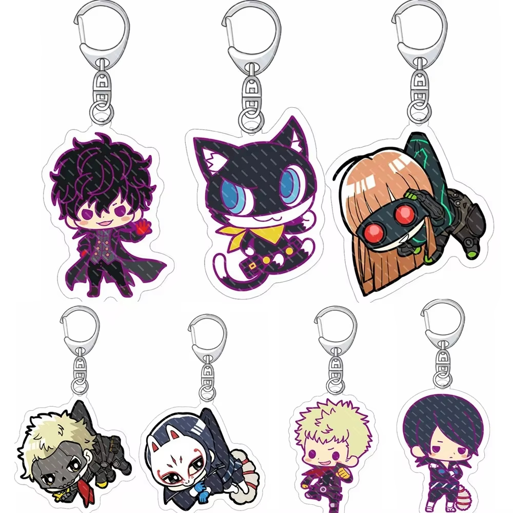 Goro Akechi Ann Takamaki Makoto Niijima Futaba Sakura พวงกุญแจน่ารัก วัสดุไมกาโปร่งใส