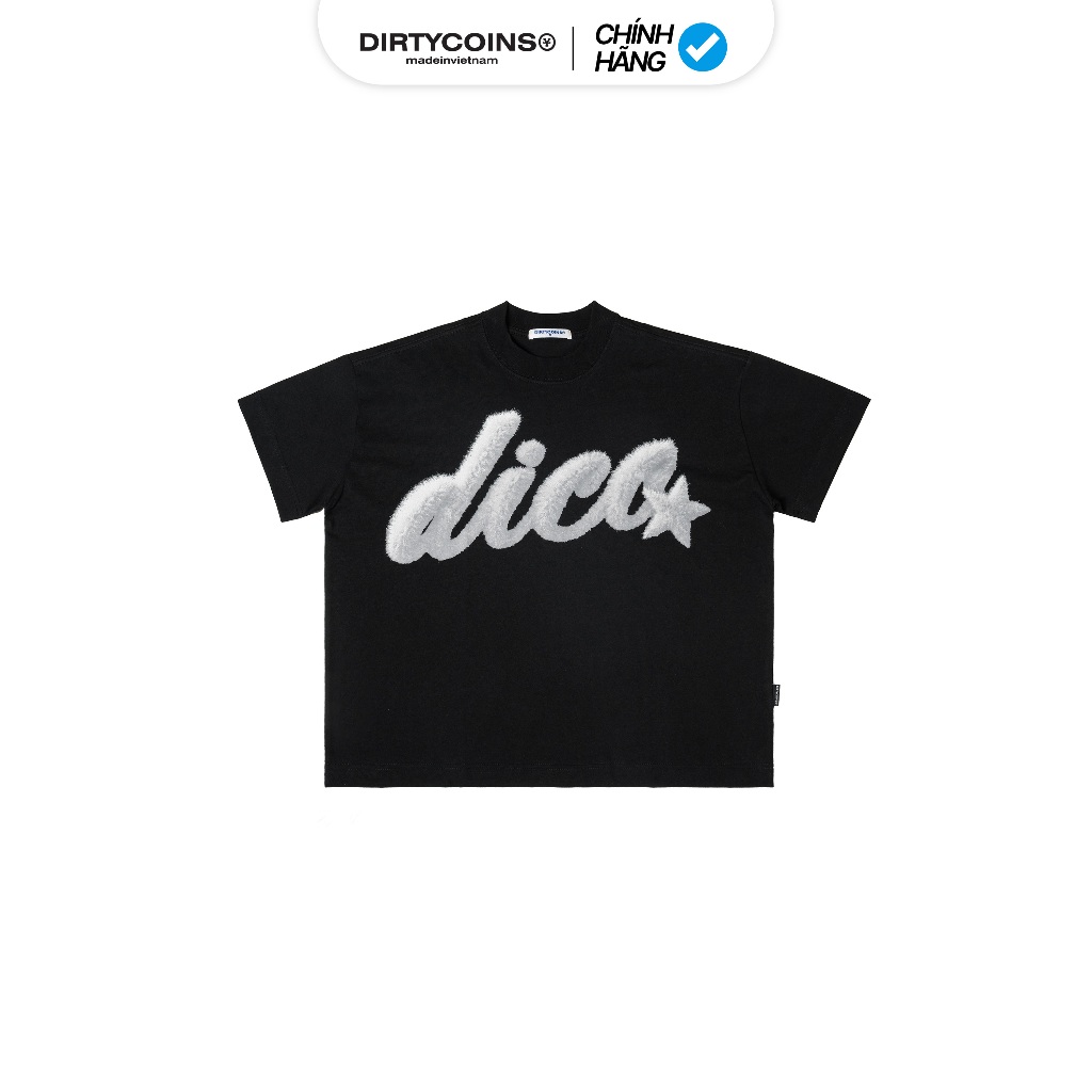 เสื้อยืด DirtyCoins รุ่น Fluffy Print – สีดำ