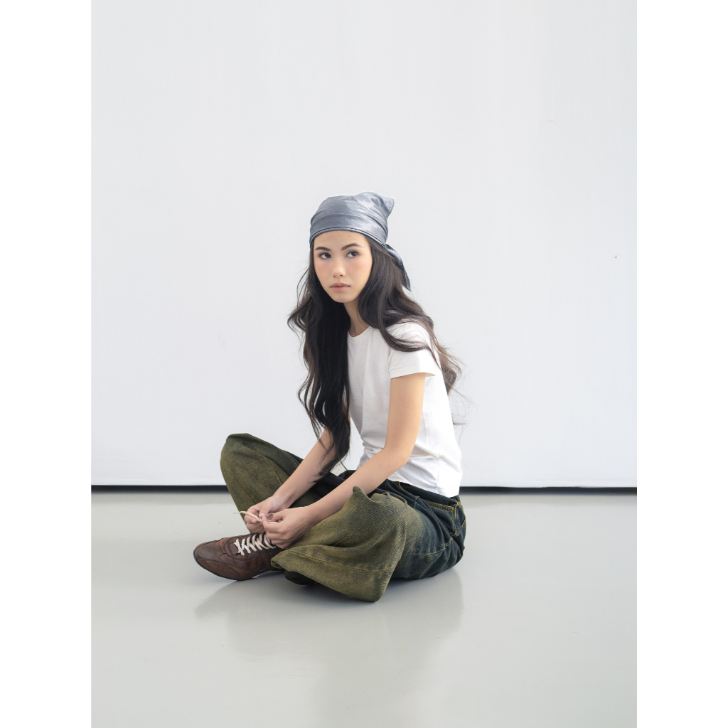 Tiberinus - [ห้าสี] Baggy Flowy Jeans - Ombre สีโคลน - กางเกง Baggy ก้นยาวฮิปฮอป - ทรงโค้งและไหล