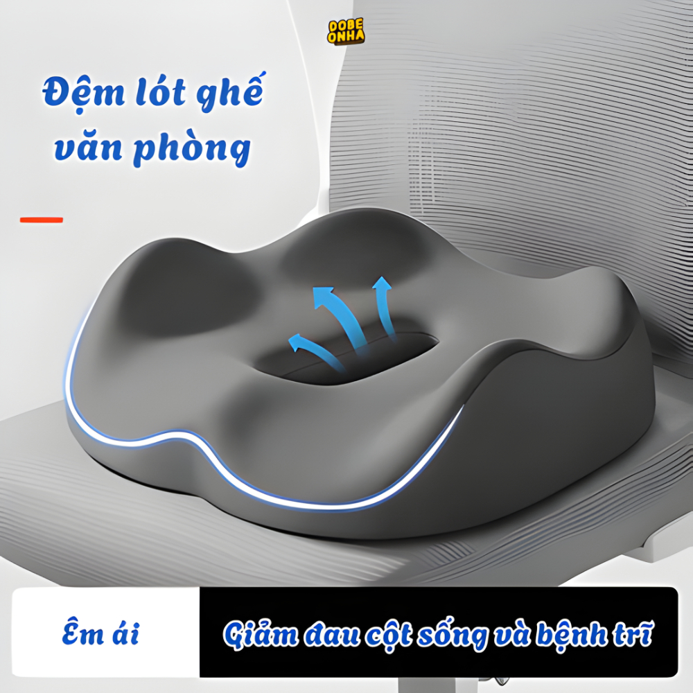 เบาะรองนั่งเก้าอี้ Dobe, 3D Breathable Good Elastic Latex เบาะรองนั่งช่วยลดก้นความเมื่อยล้า,รถขนาดใหญ่และ Office Seat Liner