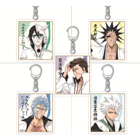 อะนิเมะ BLEACH: พวงกุญแจอะคริลิค The Blood Warfare – ตัวละคร Kurosaki Ichigo, Kuchiki Byakuya, Aizen Sousuke