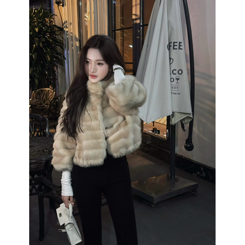 •Kingshopbeauty•QC Otter Layered Fur Coat [N99]
