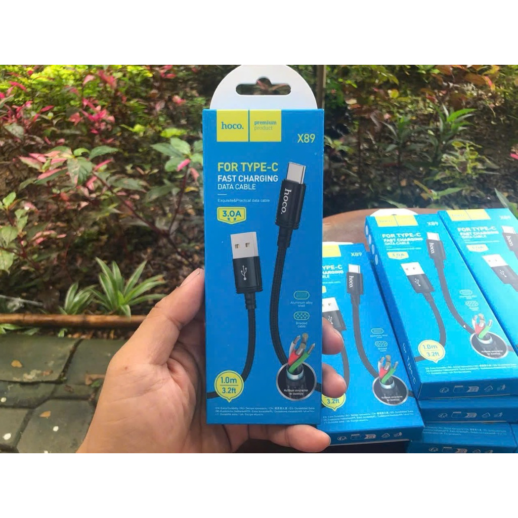 HOCO ชุดสายชาร์จเร็ว โฮโก้ x89 5 เส้น พร้อมสายร่มชูชีพสําหรับโทรศัพท์ทุกรุ่น
