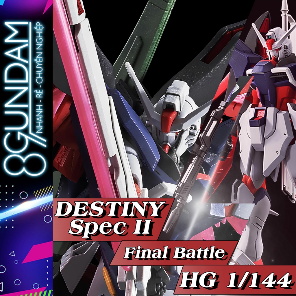 HG Destiny Fighter Spec II Final Battle Assembly Model (มีสติ๊กเกอร์น้ํา)