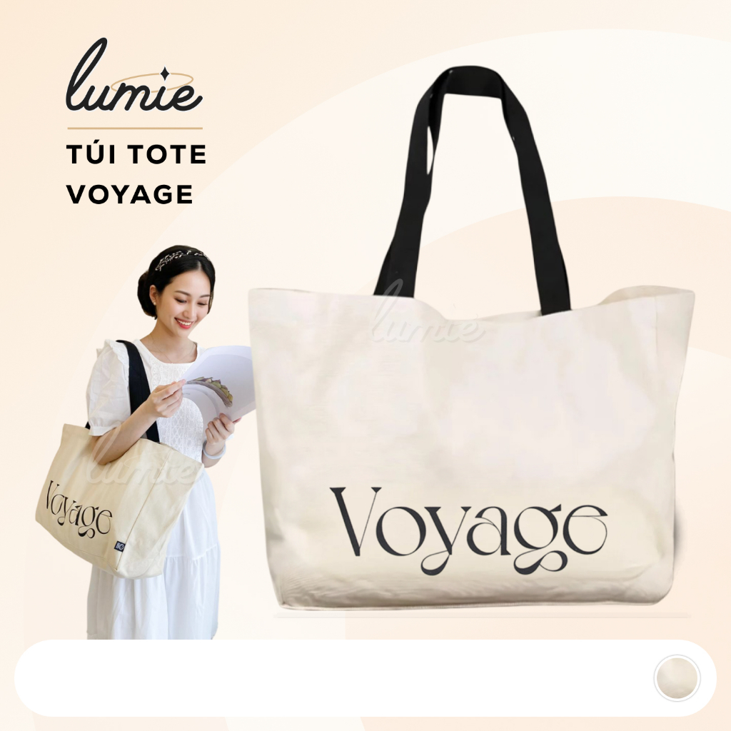 Voyage Canvas Tote Bag ความจุขนาดใหญ่ เหมาะสําหรับเดินทางไปโรงเรียนและทํางาน - T_Voyage
