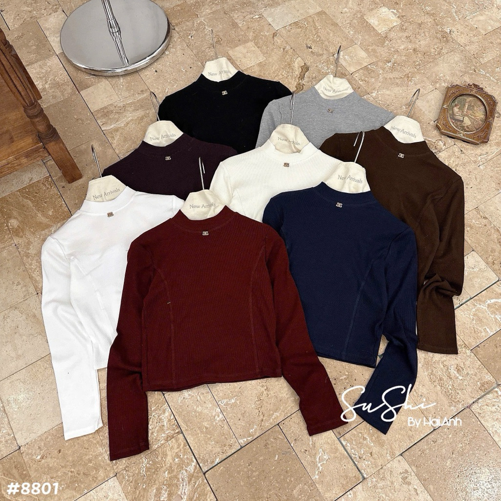 เสื้อคอปก 3P ป้าย QC Dada เสื้อยืดทรงเข้ารูปคุณภาพสวย AT8801-SLT - NhiNhi Shop