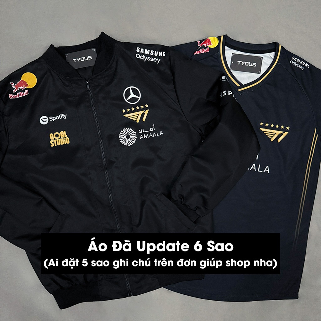 [6 ดาว] Windbreaker T1 World Championship 2025 - T1 World Championship 2025 เสื้อยืด (พิมพ์โลโก้)