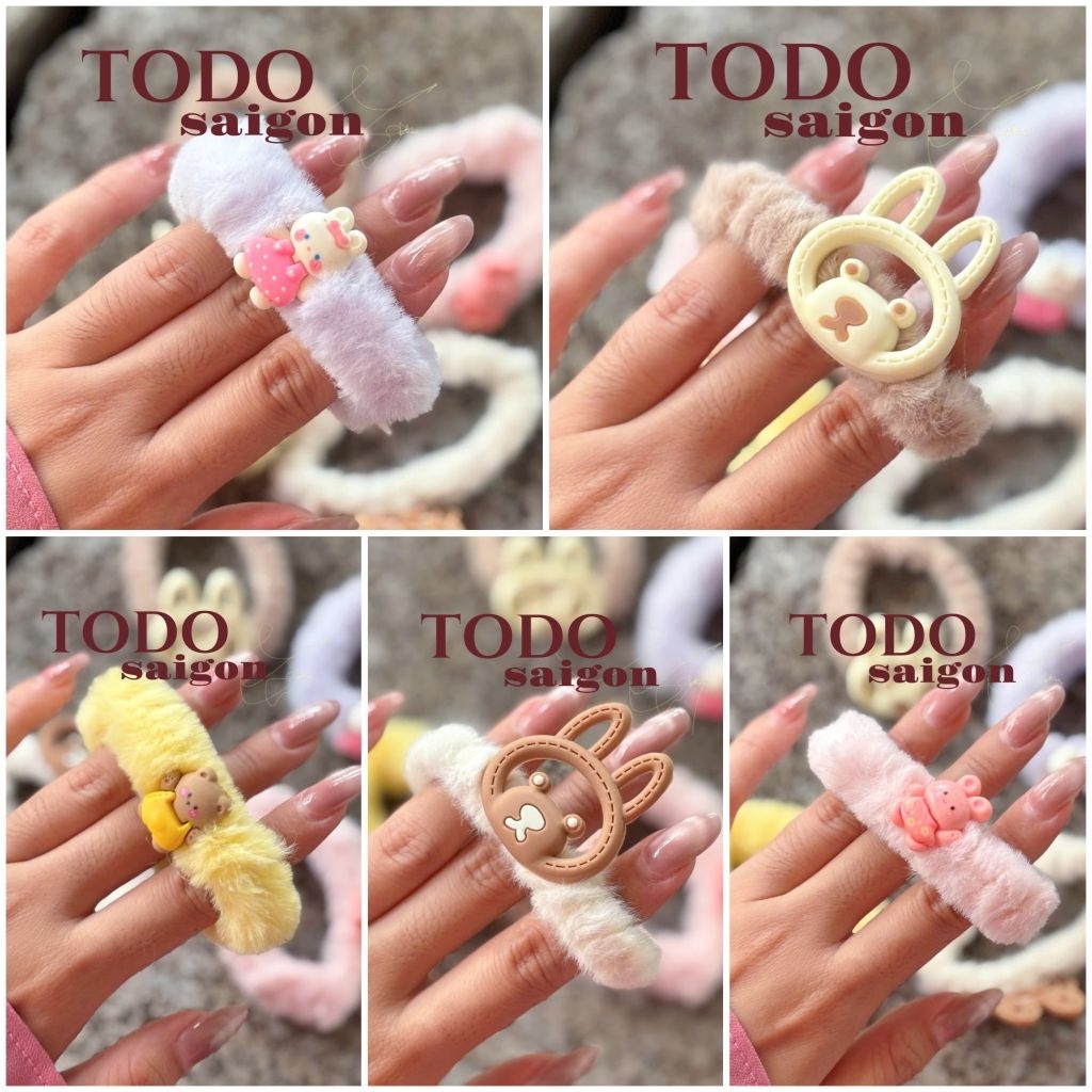 TODO SET OF 5 FURY HAIR ROLLS MIXED WITH CUTE SHAPES ทุกสี