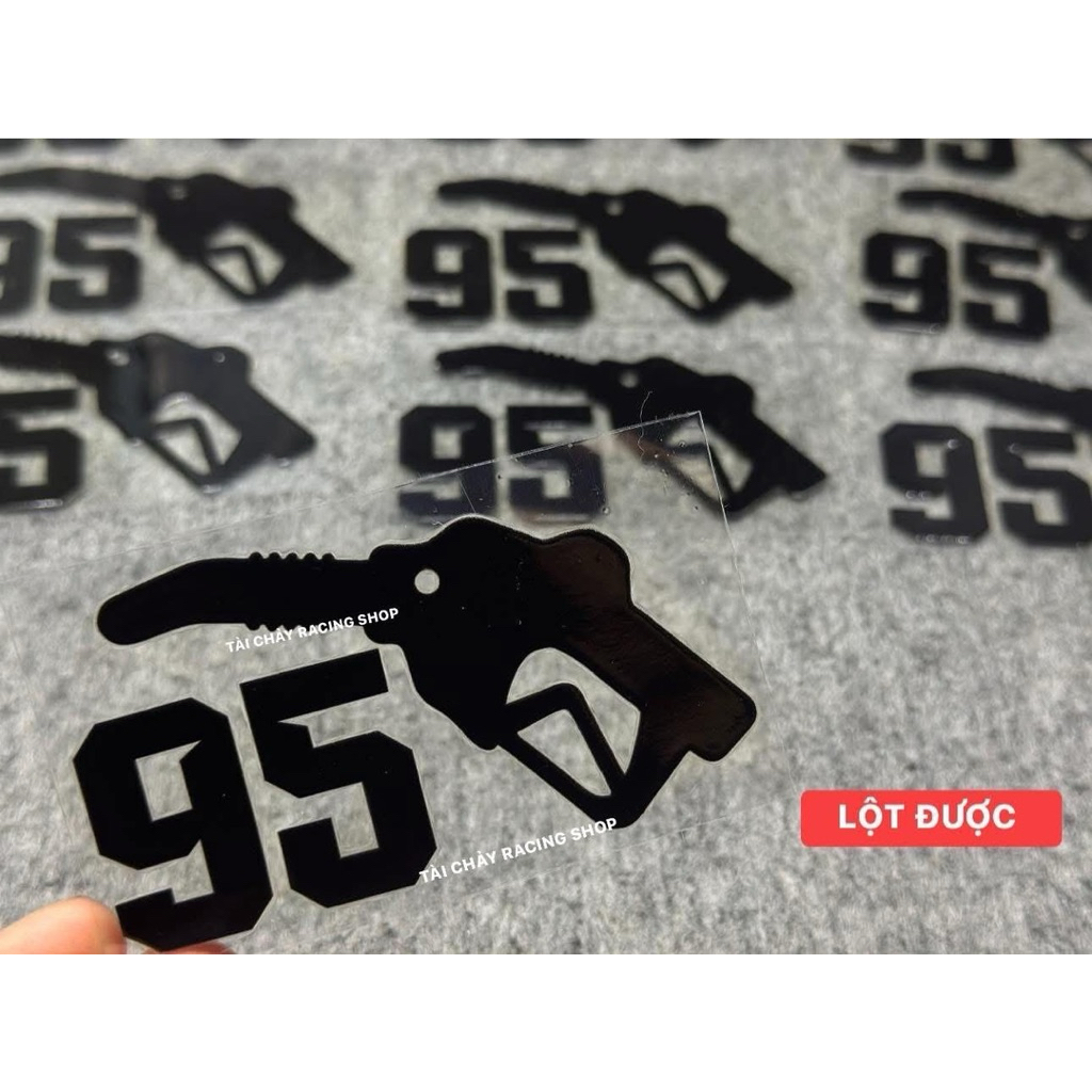 [ 1 STAMP ] DECAL STICKER 95 BLACK (REDACTED) สติ๊กเกอร์ตกแต่งรถยนต์