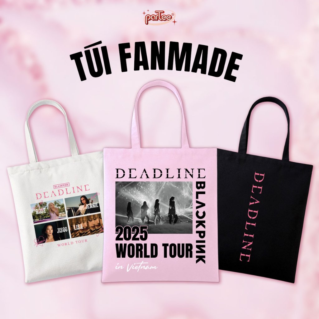 BLACK-PINK Fanmade | Canvas Tote Bag Black Pink 2025 Pink Black Jennie Lisa Jisoo Rose