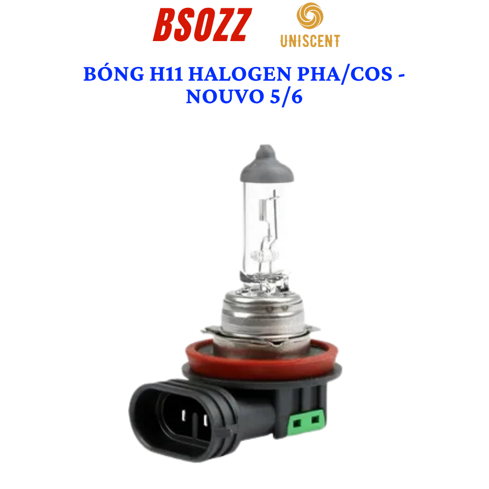 หลอดฮาโลเจน BSOZZ PHA/COS NOUVO 5/6- H11-12V-55/100w (PGJ19-2) - Made In Thailand