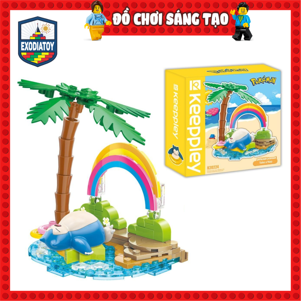 KEEPPLEY POKEMON Kabigon โมเดลชายหาด - Creative Assembling Toy - Keeppley K20224