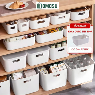 [Quà Tặng 0Đ] Hộp Nhựa Có Nắp, Hộp Đựng Đồ Có Nắp Đa Năng Có Tay Cầm Màu Trắng Tiện Dụng Cao Cấp Q003