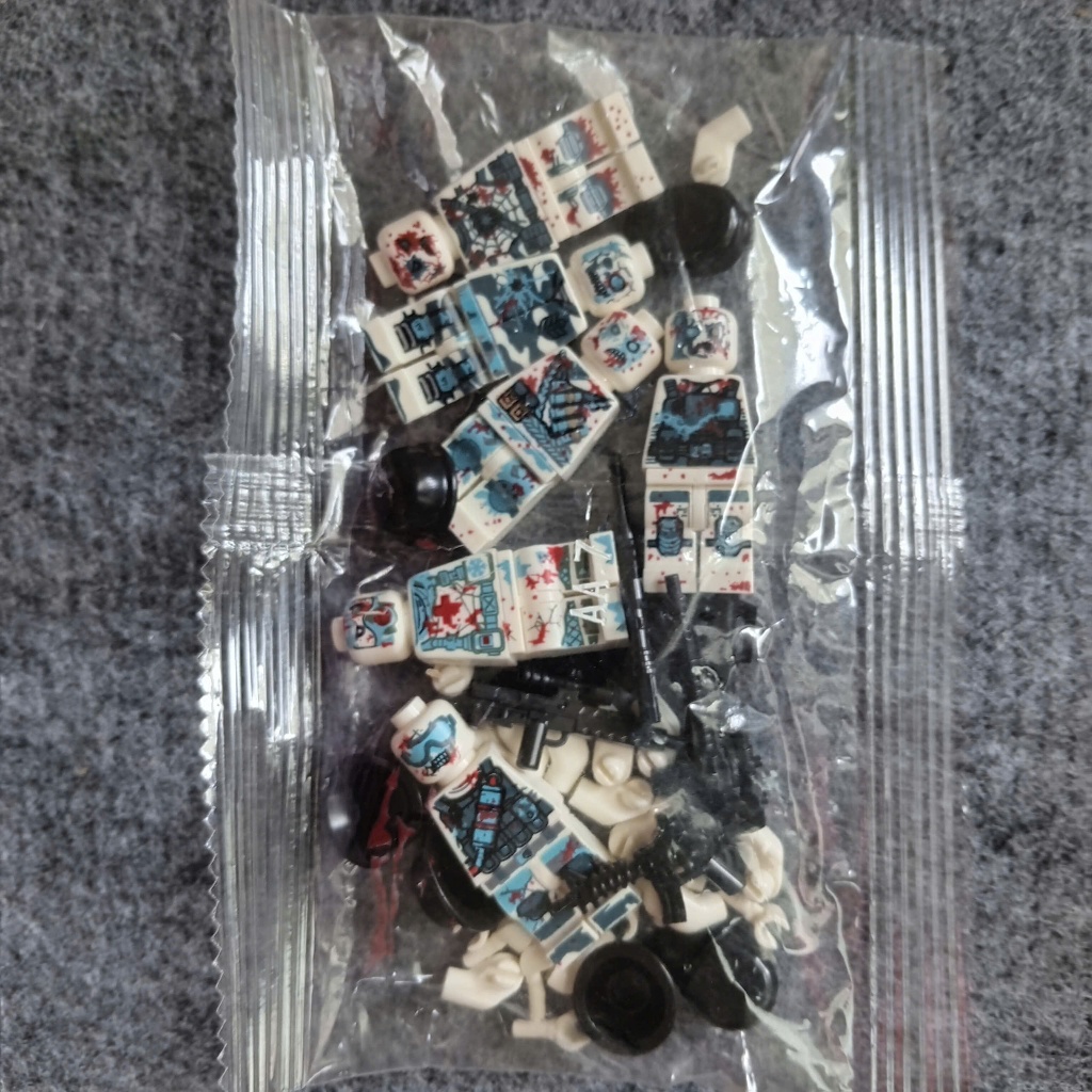 Zombie Zombie Minifigure Zombie Military Assembly Model World War Z