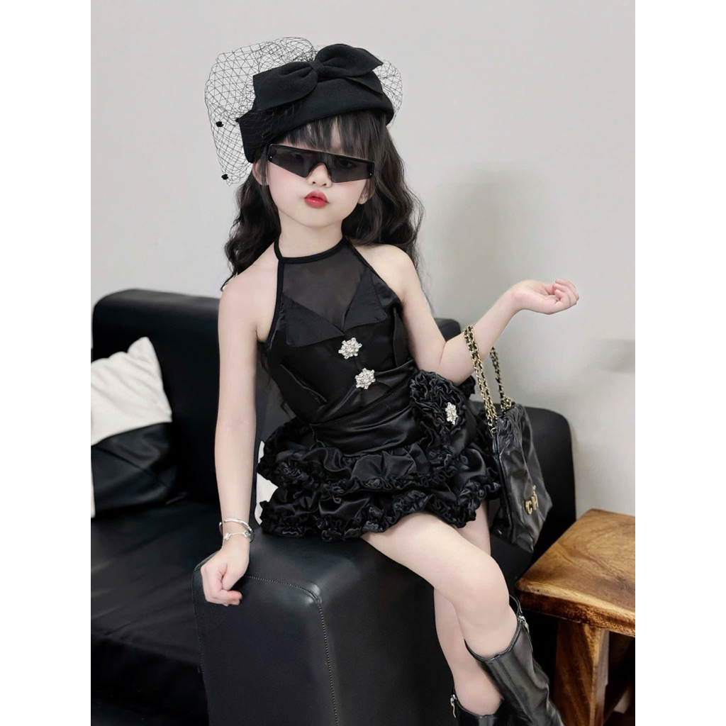 (DESIGNER) HK127 เดรสคอเต่าชาร์มเกล็ดหิมะ 7-40kg