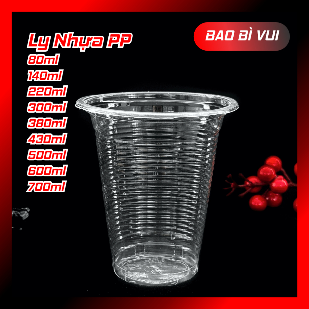 [50] ถ้วยพลาสติก PP แบบใช้แล้วทิ้งสะดวกหลายขนาด ถ้วยทดลอง - FUN PACKAGING