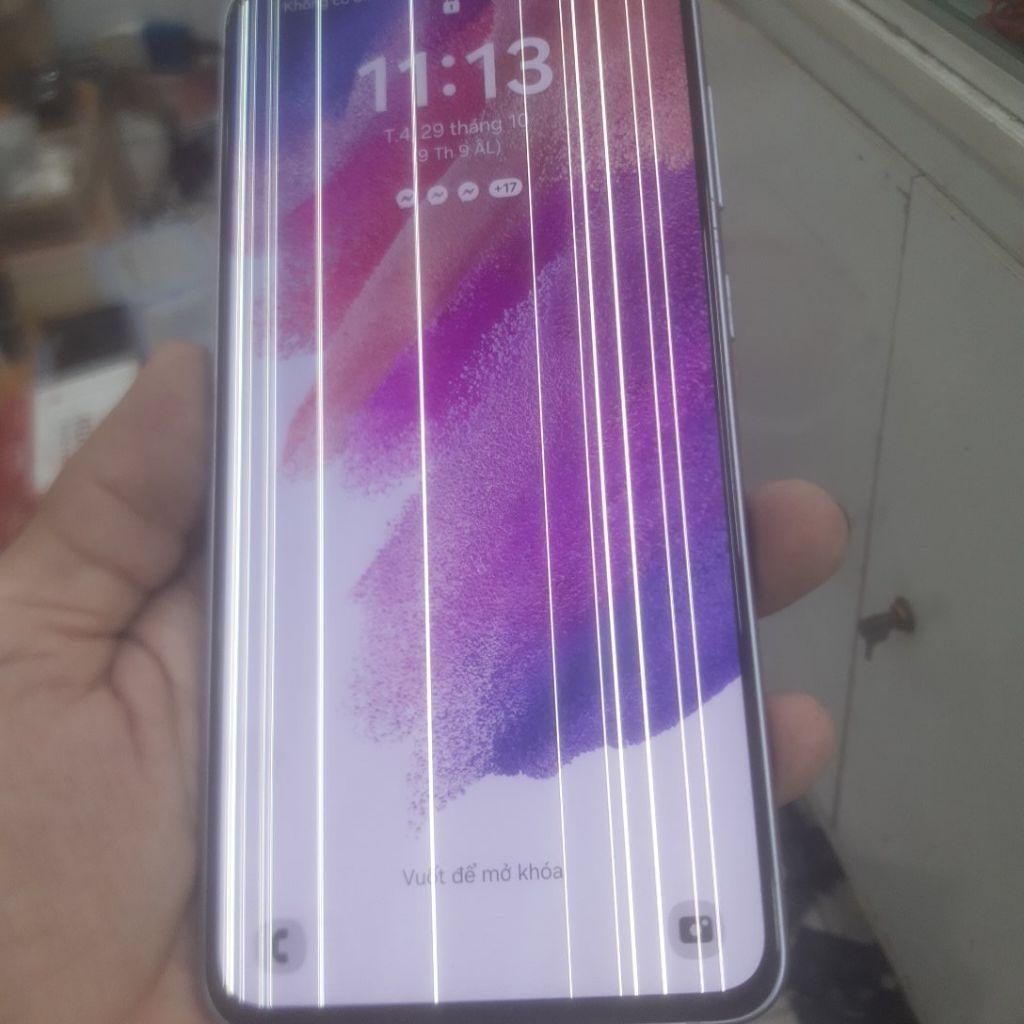 Samsung s21 FE จอแท้พร้อมกรอบและแถบยังสภาพดี