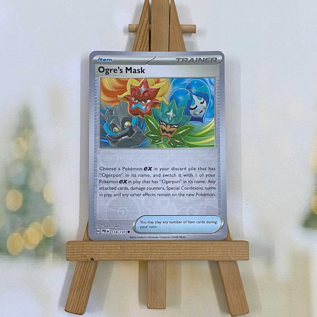 Pokemon Ogres Mask 118/131 - Prismatic Evolutions Uncommon Reverse Holo การ์ดภาษาอังกฤษ