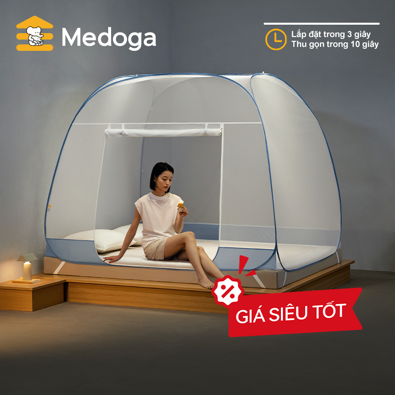 [ประหยัด] ตาข่ายพองตัวเอง Medoga | ม่านเปิดตัวเองแบบประตูเดียว 3 วินาที | 1 ช่องประตูป้องกันยุงรูปตั