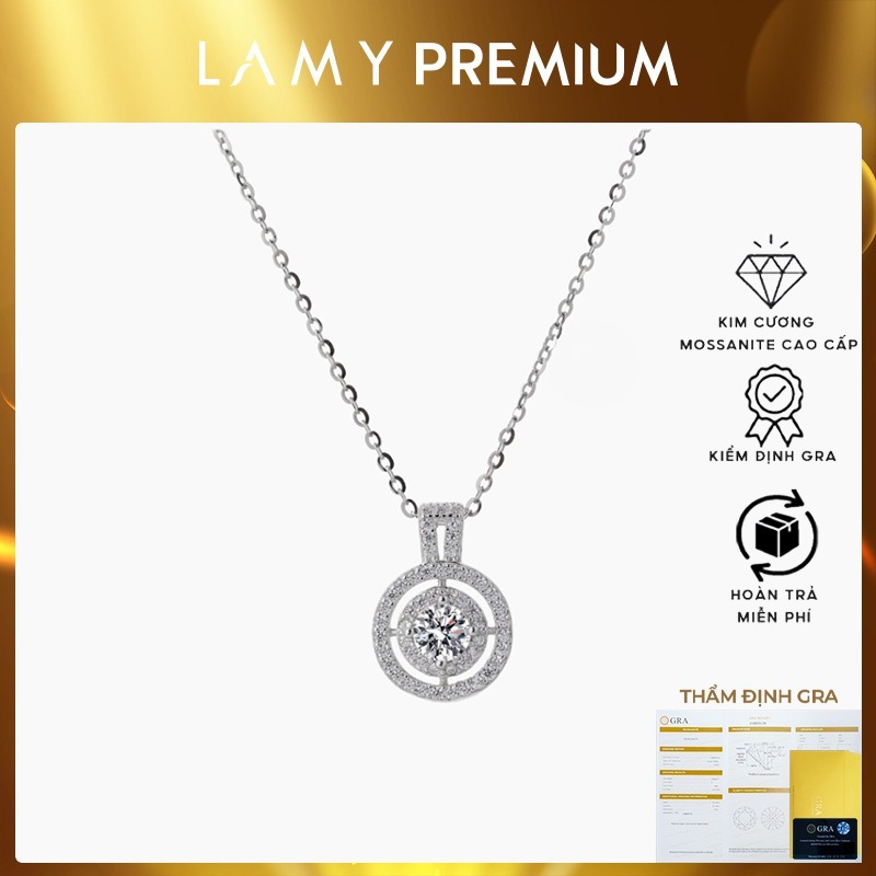 สร้อยคอเพชร Moissanite ทดสอบ GRA CDEDN003