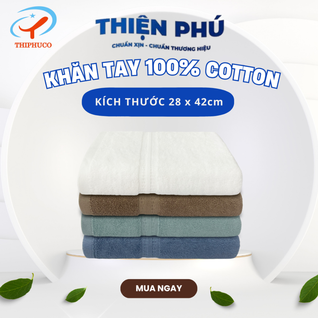 [COMBO] THIPHUCO ผ้าเช็ดหน้าผ้าฝ้ายพรีเมี่ยม 28x42cm Z954-1 ใยฝ้ายธรรมชาติเนื้อนุ่ม ดูดซึมน้ําได้ดี