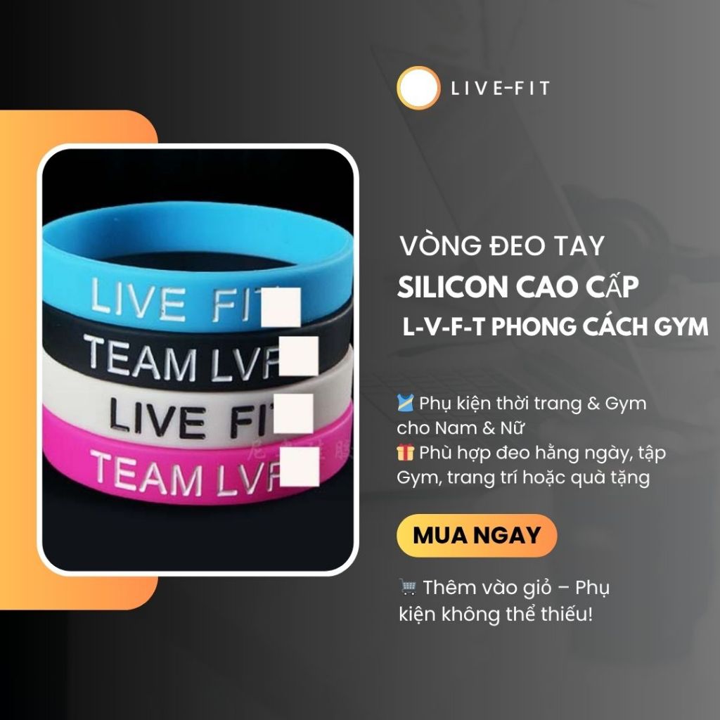สร้อยข้อมือซิลิโคนระดับพรีเมียม LVFT ยิม สไตล์กีฬา ของขวัญ & ครบรอบพิเศษ