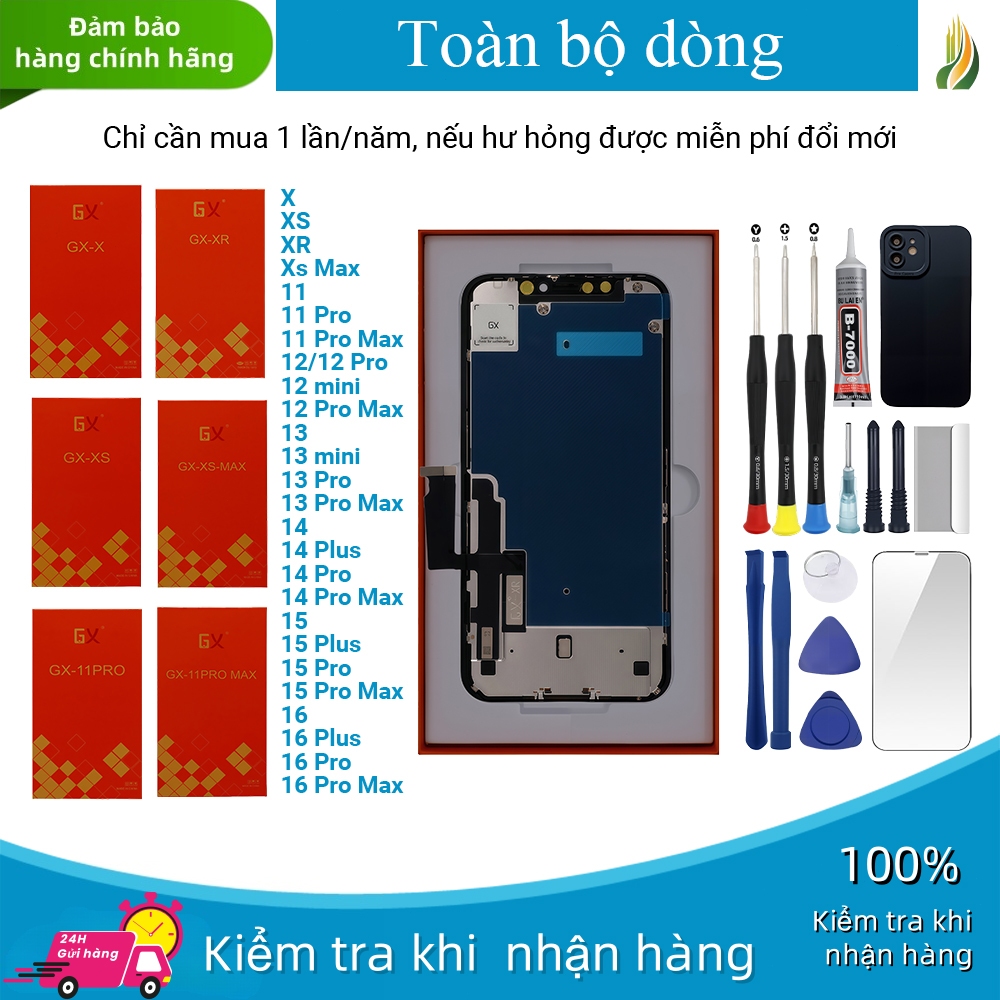 หน้าจอ GX-TFT ของแท้เข้ากันได้กับ IP X/XS/XR/Xs Max/11/12/MINI/14/15/16/Pro/Plus/Pro Max