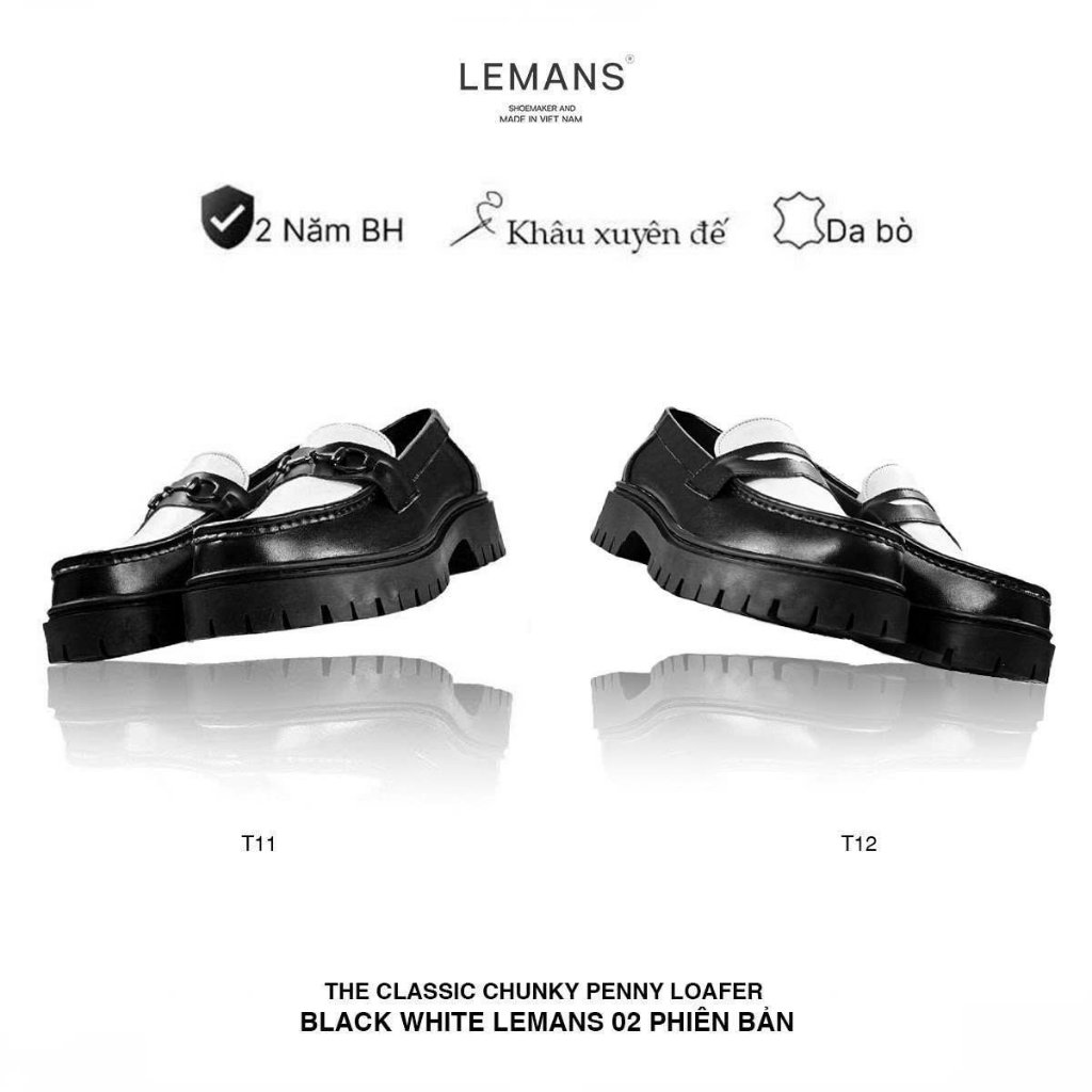 [THE CLASSIC PENNY LOAFER White] LEMANS - พื้นรองเท้าสูง 5 ซม. ยางแข็งเต็ม หนังวัวเต็ม รับประกัน 24T
