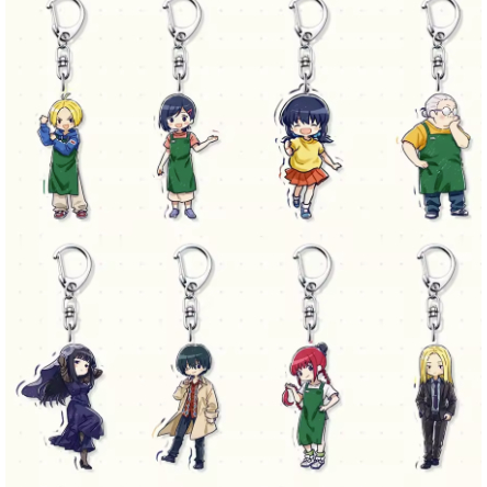 พวงกุญแจอนิเมะ *Sakamoto Days* – ตัวละคร Shin Asakura, Taro Sakamoto – เครื่องประดับสะสม,