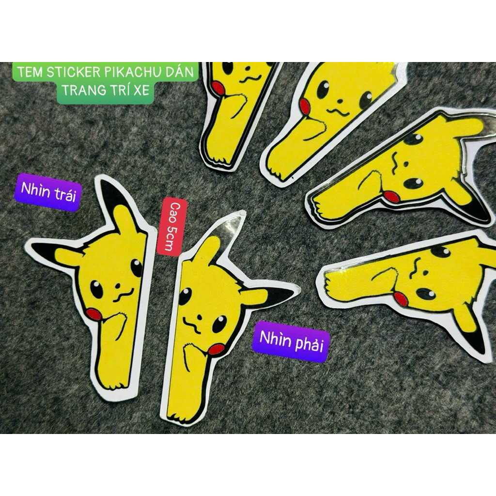 [ 1 ชิ้น ] PIKACHU STICKER สติ๊กเกอร์ตกแต่งรถยนต์